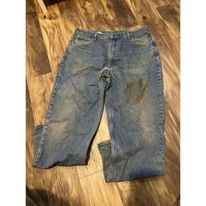 Carhartt Insulated Jeans Relaxed Fit Size 40 x 32 Blue Fleece Lined Work Outdoor